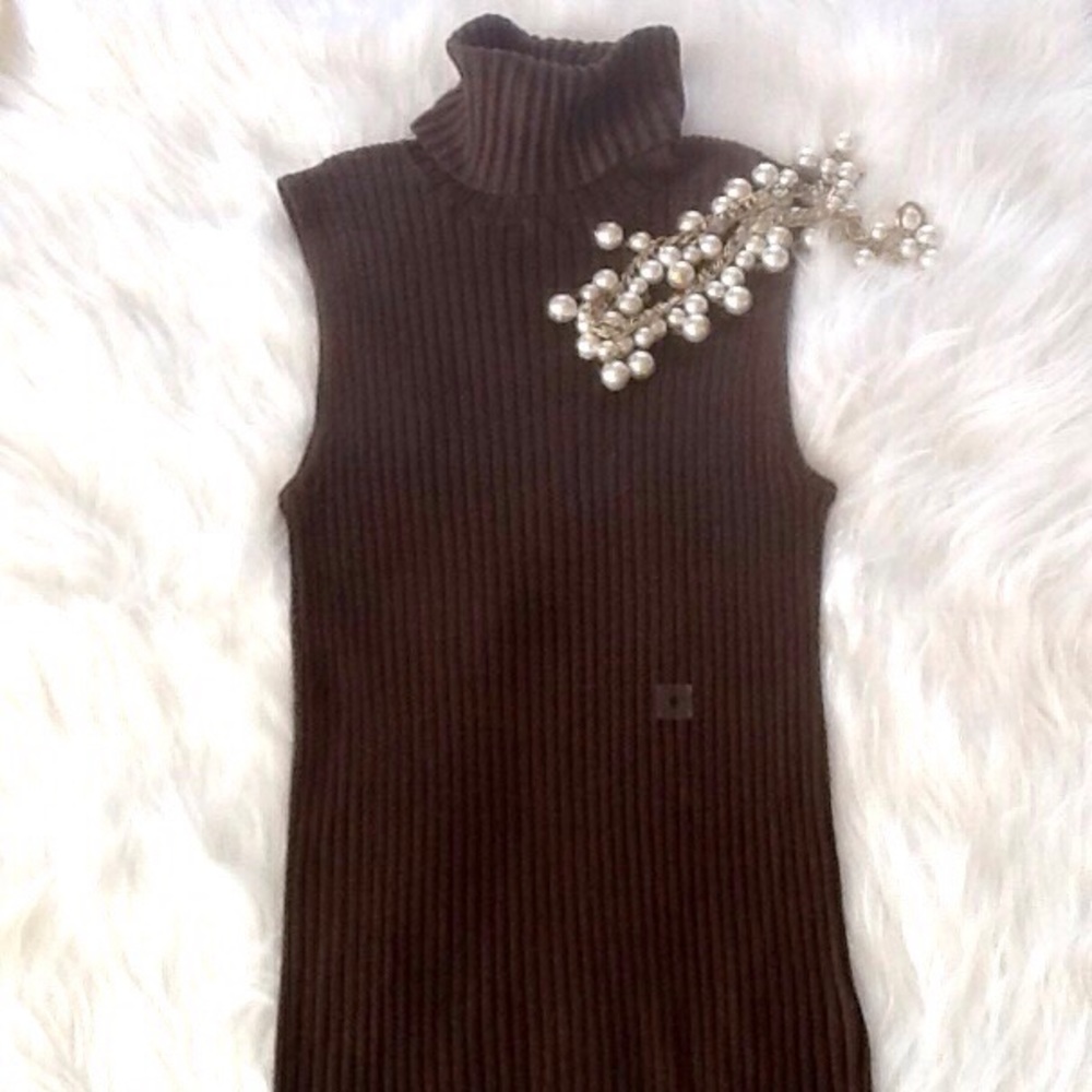 NWT💙EXPRESS olive green skinny ribbed sweater💙 - Picture 2 of 2
